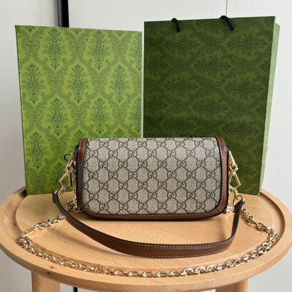 GG Horsebit 1955 Monogram Crossbody Shoulder Bag (Brown - 987)