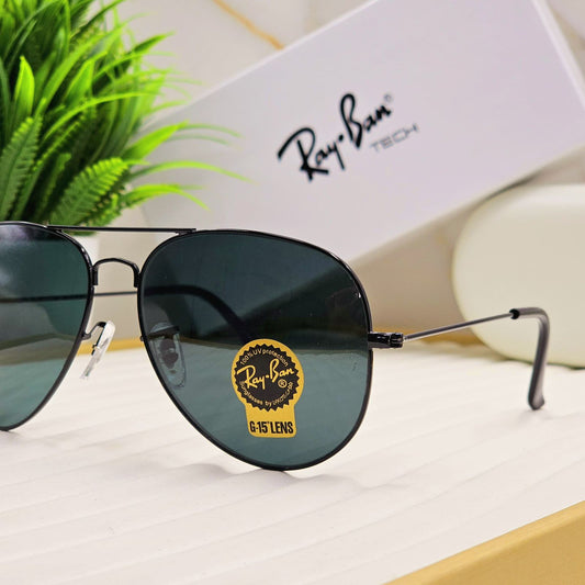 unisex aviator sunglasses (Black & Black)  🕶️
